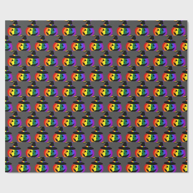 LGBT+ Jack-O'-Lantern-Schleifpapier Geschenkpapier (Flach)