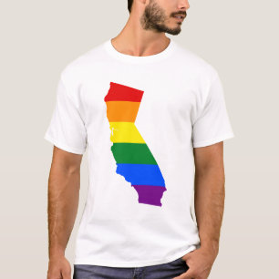 LGBT Kalifornien, T - Shirt der US-Staatsflagge