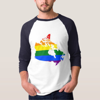 LGBT kanadisches Pride-Map-T-Shirt T-Shirt