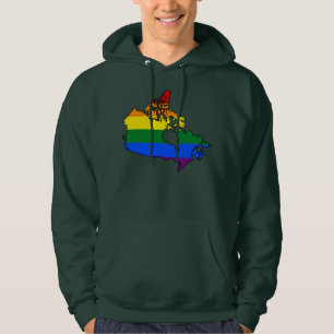 LGBT-kanadisches Stolz-Karten-Sweatshirt Hoodie
