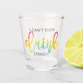 LGBT kann ich nicht einmal direkt trinken Schnapsglas