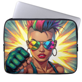 LGBT Lesbian Mohawk Pop Uppercut Art Laptopschutzhülle