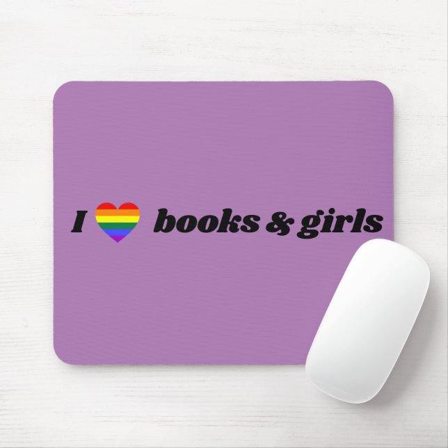 LGBT Lesbisch I Liebe Bücher und Mädchen Mousepad (Mit Mouse)