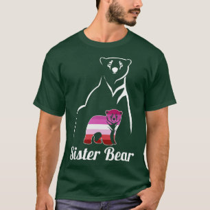 LGBT Lesbischer Schwesternbär Lesbische Flagge Vat T-Shirt