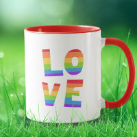 LGBT LGBTQ Gay Colorful Rainbow LIEBE IST LIEBE Qu