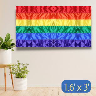 LGBT LGBTQ+-Gay Pride-Regenbogenflagge in lebhafte Banner
