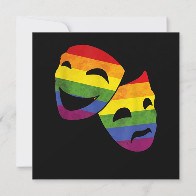 LGBT LGBTQ Que Schauspielerin Rainbow Theatre Dankeskarte (Vorderseite)