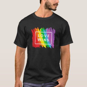 LGBT-Liebe für Wasserfarben gewinnt Regenbogenfarb T-Shirt