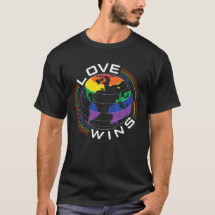 LGBT-Liebe gewinnt Gay Globe Lesbian Transgender T-Shirt