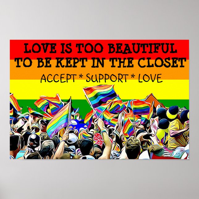 LGBT Liebe ist eine schöne Parade Rainbow POSTER (Vorne)