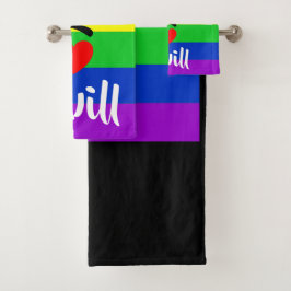 #LGBT #Liebe #pride #gay #lesbian #space #parade Badhandtuch Set