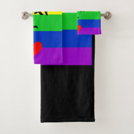#LGBT #Liebe #pride #gay #lesbian #space #parade Badhandtuch Set