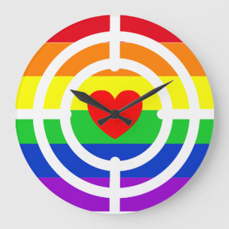 #LGBT #Liebe #pride #gay #lesbian #space #parade Große Wanduhr