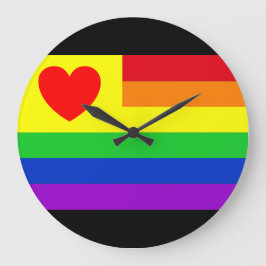 #LGBT #Liebe #pride #gay #lesbian #space #parade Große Wanduhr