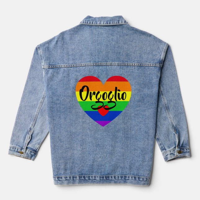#LGBT #Liebe #pride #gay #lesbian #space #parade Jeansjacke (Rückseite)