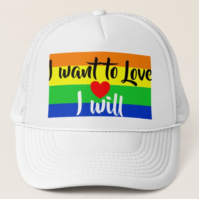 #LGBT #Liebe #pride #gay #lesbian #space #parade Truckerkappe (Vorderseite)