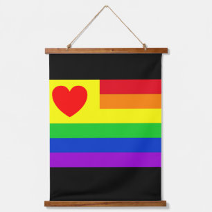 #LGBT #Liebe #pride #gay #lesbian #space #parade Wandteppich Mit Holzrahmen
