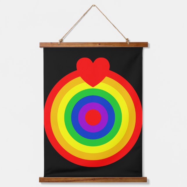#LGBT #Liebe #pride #gay #lesbian #space #parade Wandteppich Mit Holzrahmen (Vorderseite)