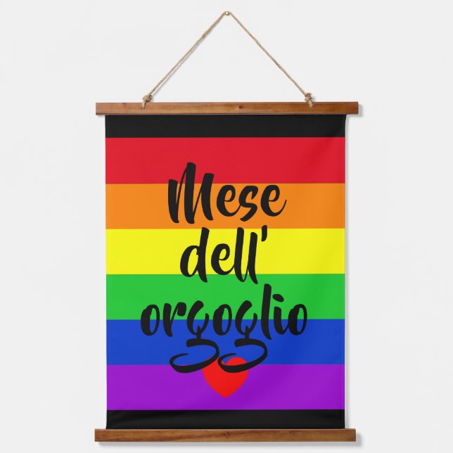 #LGBT #Liebe #pride #gay #lesbian #space #parade Wandteppich Mit Holzrahmen (Vorderseite)