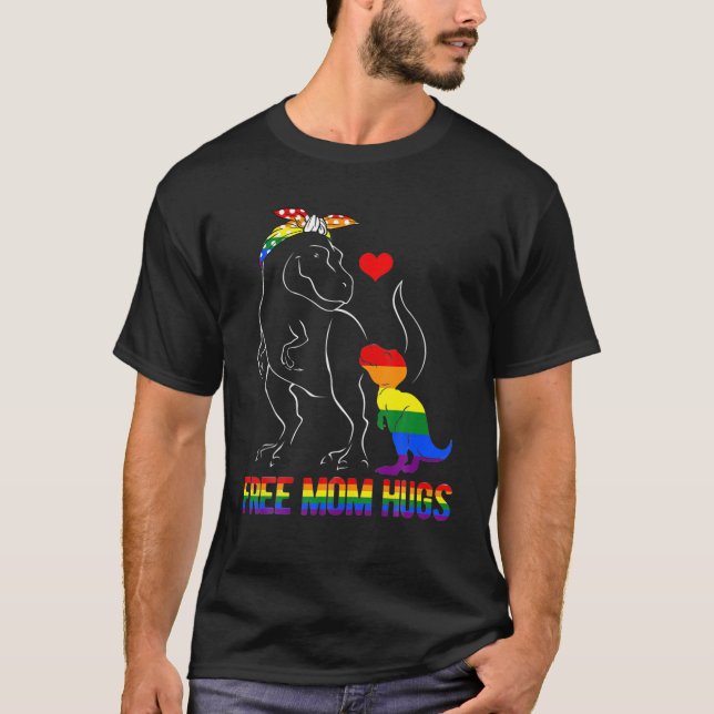 LGBT Mama Hugs Dinosaur Rex Mama LGBTQ Prix T-Shirt (Vorderseite)