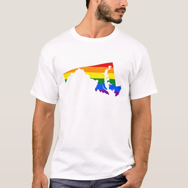 LGBT Maryland, T - Shirt der US-Staatsflagge (Vorderseite)
