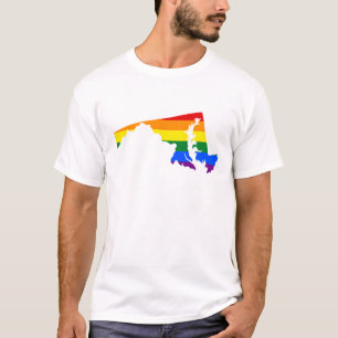 LGBT Maryland, US State flag map T-Shirt