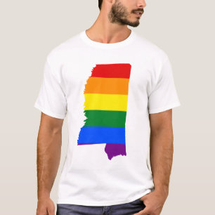 LGBT Mississippi, US state flag map T-Shirt