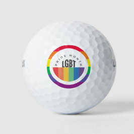 LGBT mit Regenbogenfröhlichem Stolz im Monat Golfball