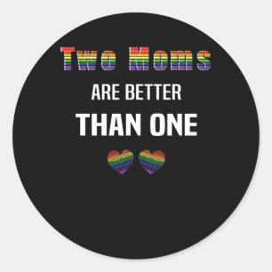 LGBT-Mutter LBGBTQ-Mutter Lesbisch Schwul Schwule  Runder Aufkleber