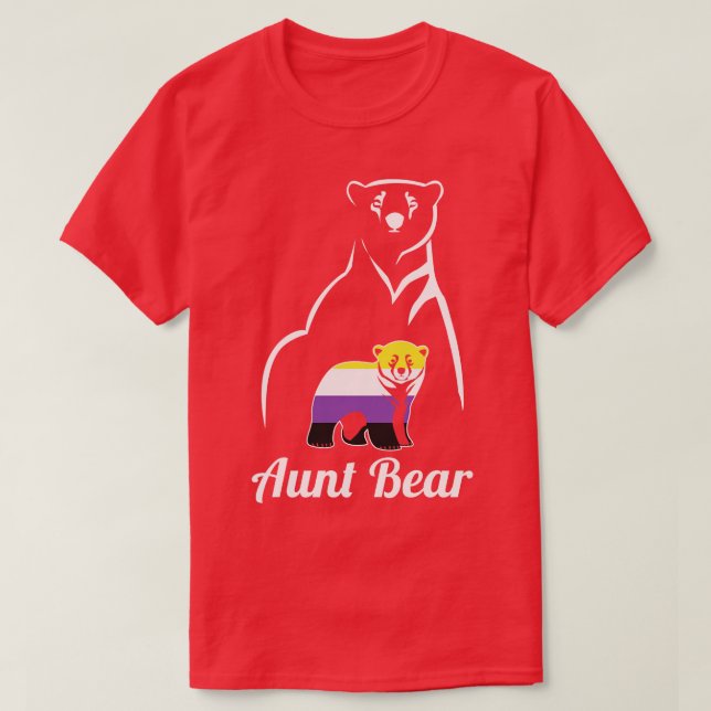 LGBT, nicht binäre Tante, Bär, nicht binär T-Shirt (Design vorne)