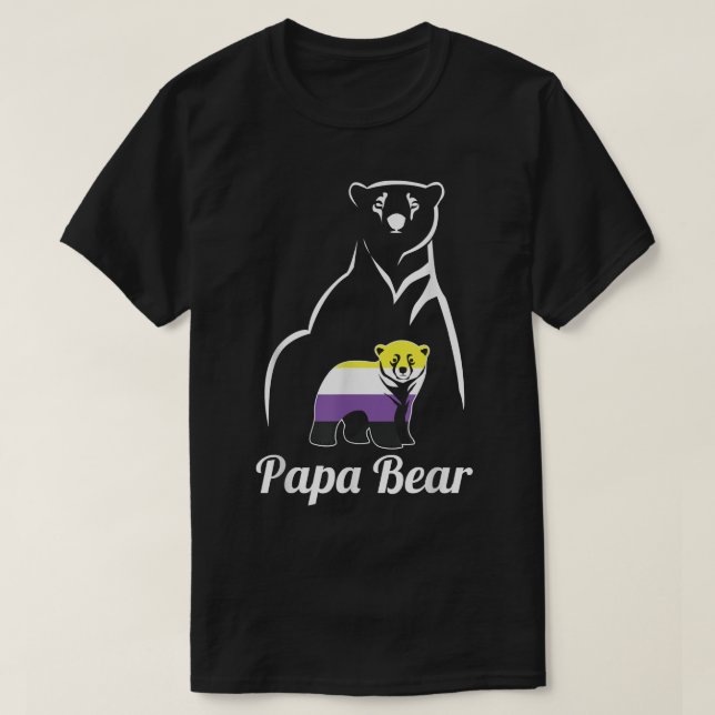 LGBT Non-Binary Papa Bear Enby Non-Binary Pride T-Shirt (Design vorne)