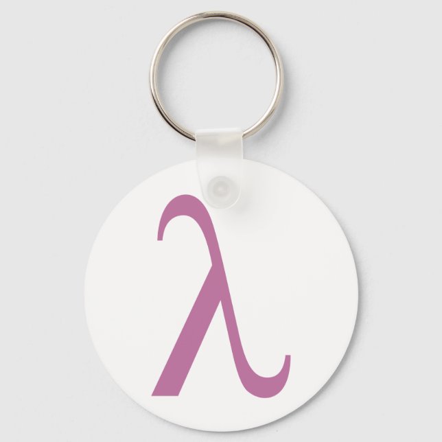 LGBT Pink Lamda Symbol Schlüsselanhänger (Vorderseite)