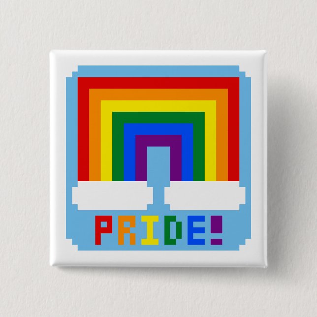 LGBT+ Pixel-Stolz Button (Vorderseite)