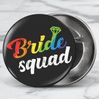 LGBT Pride Bride Squad Wedding Gay Lesbian Rainbow