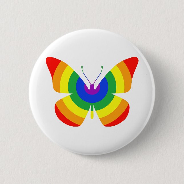 LGBT Pride Butterfly Button (Vorderseite)