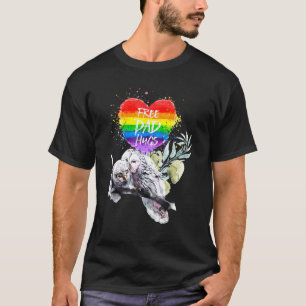Lgbt Pride Daddy Owl Rainbow Free Vater Hugs Vathe T-Shirt