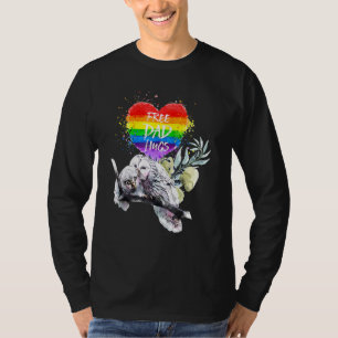 Lgbt Pride Daddy Owl Rainbow Free Vater Hugs Vathe T-Shirt