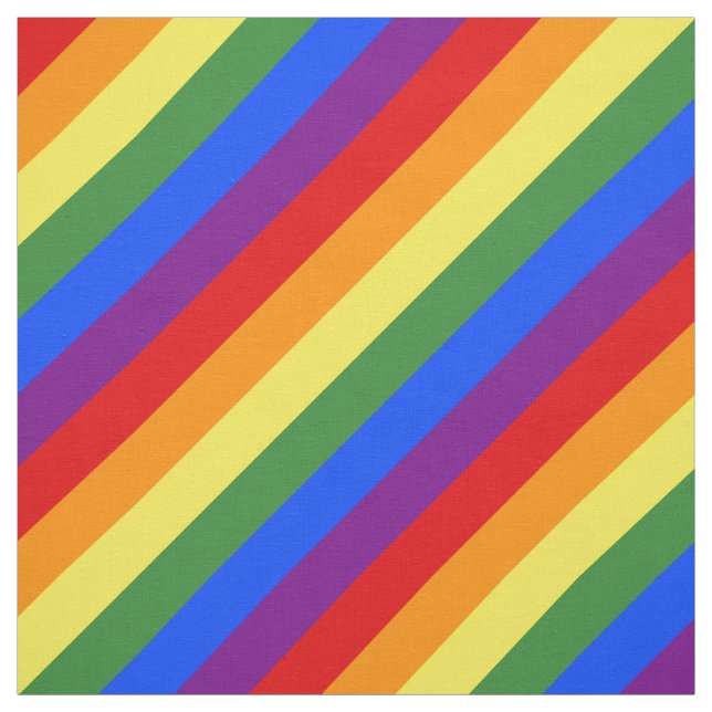 LGBT Pride Diagonal Rainbow Stripmuster Stoff (Muster)