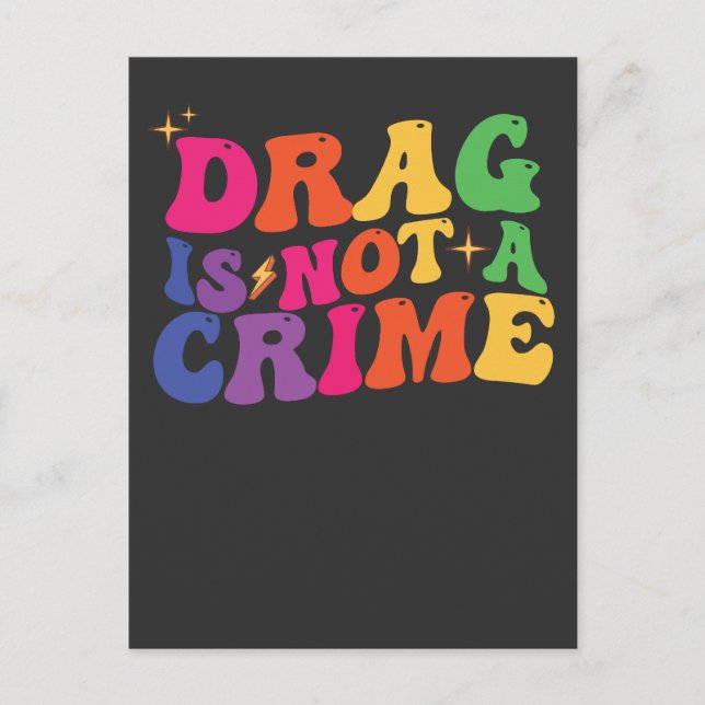 LGBT Pride DRAG IST KEINE STRAFVERKEHRSVERSORGUNG Einladungspostkarte (Vorderseite)