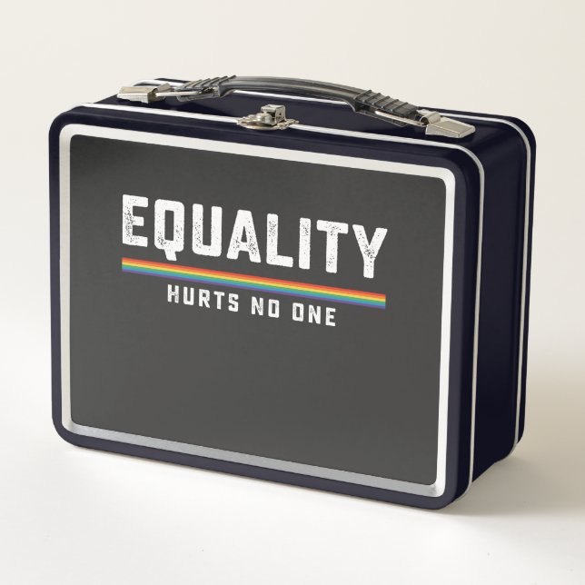 LGBT Pride Equality schadet keinem Schwulen und Le Metall Brotdose (Vorderseite)