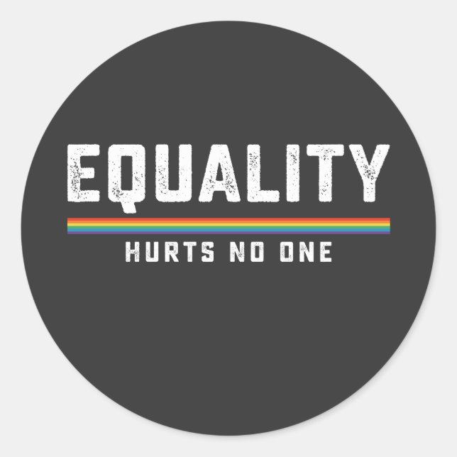LGBT Pride Equality schadet keinem Schwulen und Le Runder Aufkleber (Vorderseite)