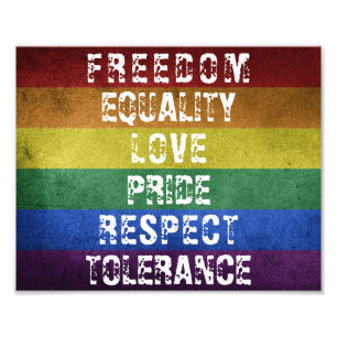 LGBT Pride Flag Moderne Regenbogenstreifen Fotodruck