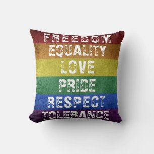 LGBT Pride Flag Moderne Regenbogenstreifen Kissen