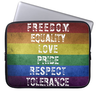 LGBT Pride Flag Moderne Regenbogenstreifen Laptopschutzhülle