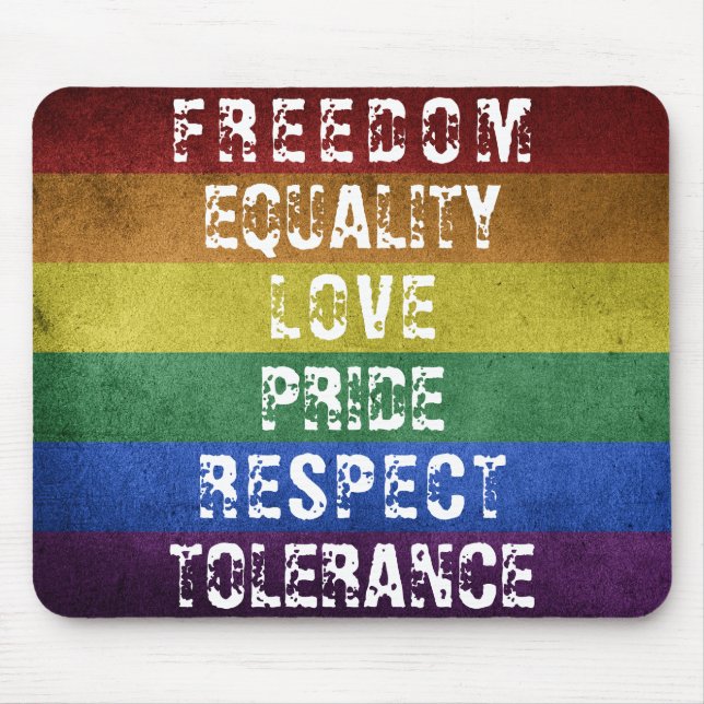 LGBT Pride Flag Moderne Regenbogenstreifen Mousepad (Vorne)