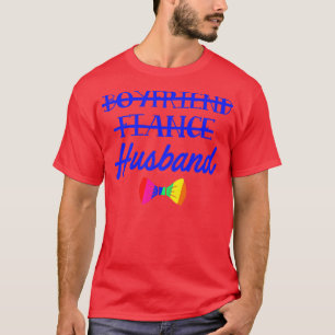 Lgbt Pride Gay Bachelor Party Boyfriend Verlobung T-Shirt