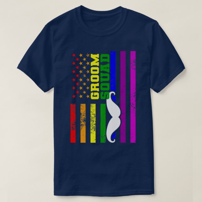 Lgbt Pride Gay Bachelor Party Engagement1345  T-Shirt (Design vorne)