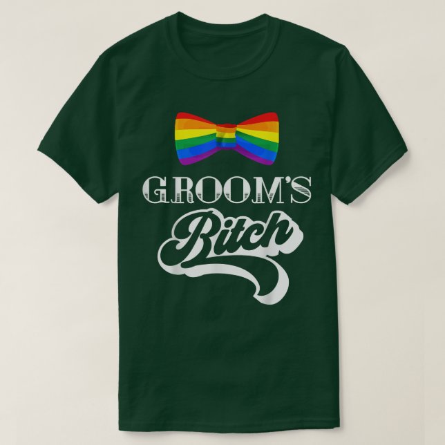 LGBT Pride Gay Bachelor Party Grooms Verlobung T-Shirt (Design vorne)