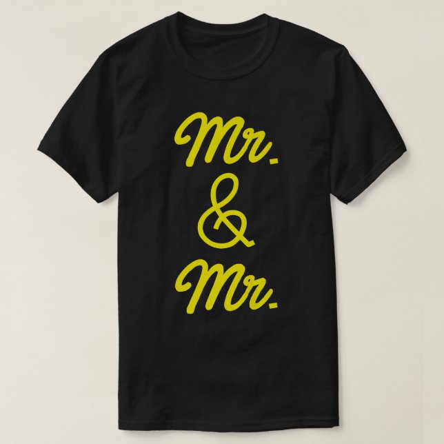 Lgbt Pride Gay Bachelor Party Mr And Mr Engagement T-Shirt (Design vorne)