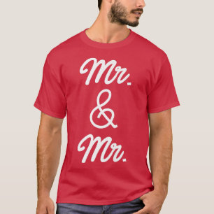 Lgbt Pride Gay Bachelor Party Mr. and Mr Verlobung T-Shirt